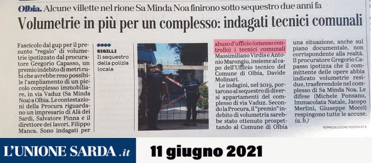 Ecco come il Comune di Olbia capeggiato da Settimo Nizzi serve il cittadino: altri dirigenti indagati